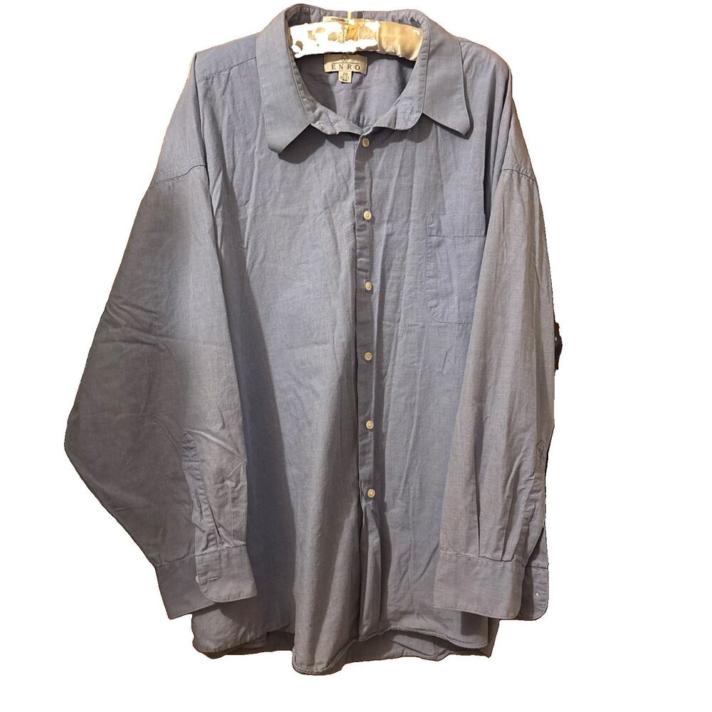 Men’s Enro Light Blue Dress Shirt Size 20 34-35 Big